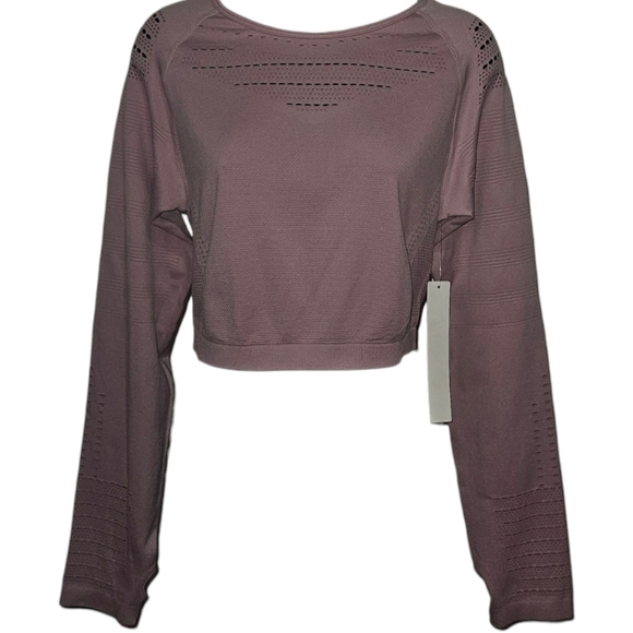 New Mix Tops - NWT New Mix Active Compression Long Sleeve Thumb Hole Crop Top